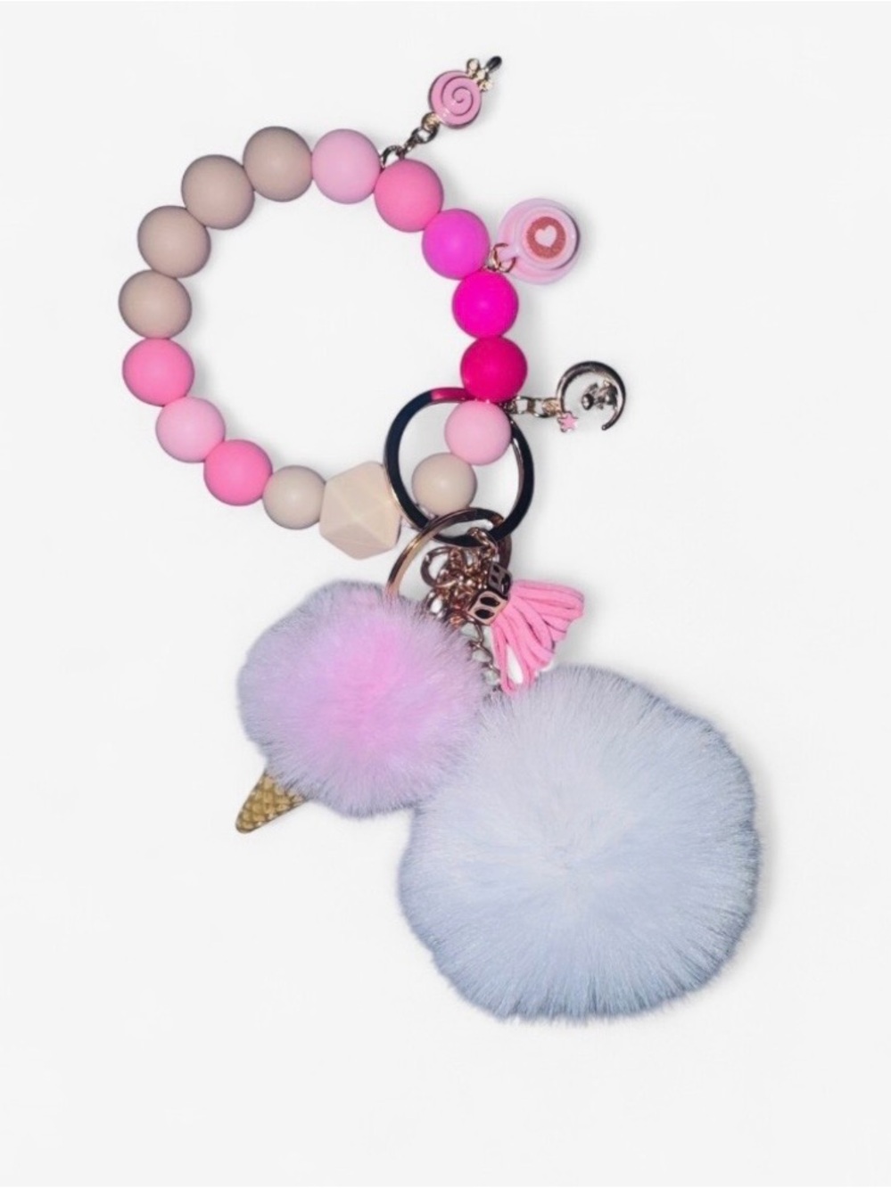 Sweet Treat Women’s Silicone Beaded Keychain/Bagcharm